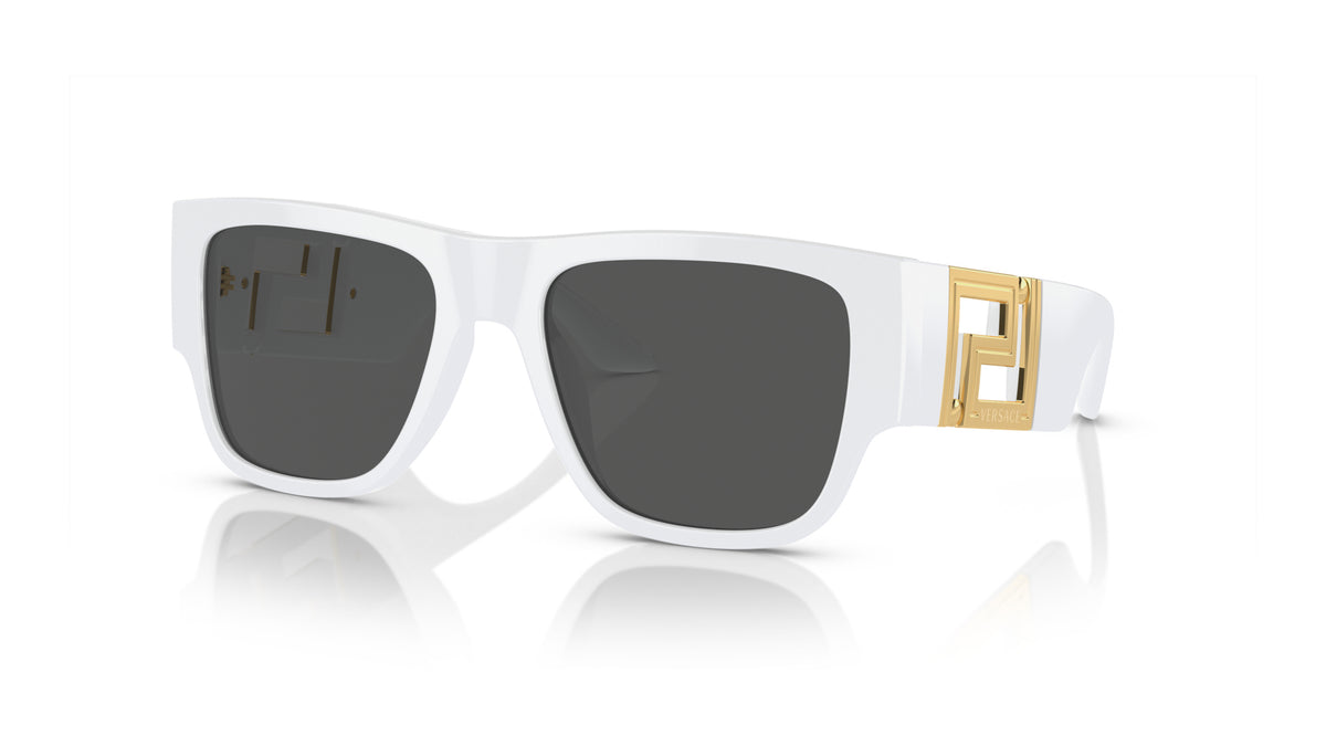 Lunettes de soleil Versace VE4403 314/87 – Blanc – vue de trois quarts.