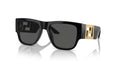 Lunettes de soleil Versace VE4403 GB1/87 – Noir – vue de trois quarts.