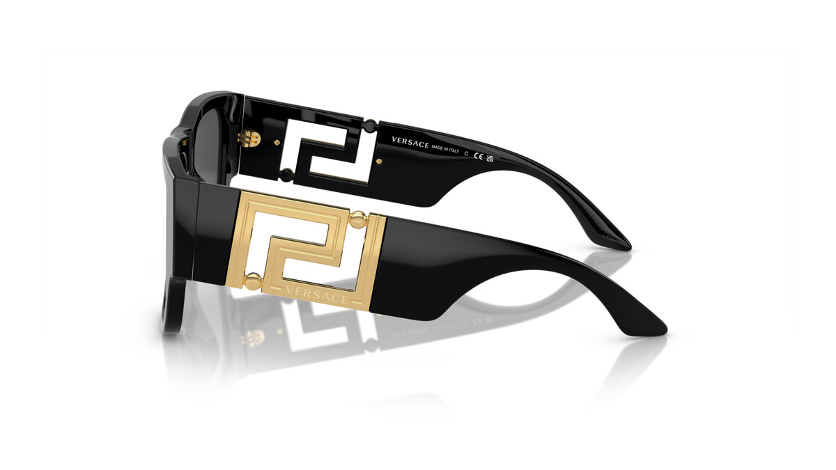 Lunettes de soleil Versace VE4403 GB1/87 – Noir – vue de profil.