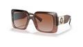 Lunettes de soleil Versace VE4405 533213 – Marron dégradé Transparent – vue de trois quarts.