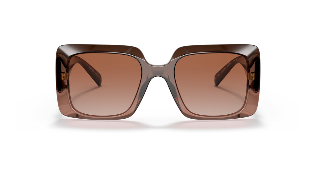 Lunettes de soleil Versace VE4405 533213 – Marron dégradé Transparent – vue de face.