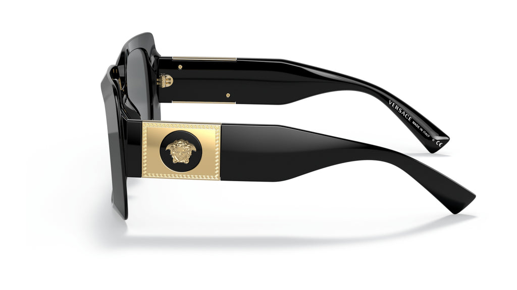 Lunettes de soleil Versace VE4405 GB1/87 – Noir – vue de profil.