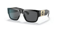 Lunettes de soleil Versace VE4406 GB1/87 – Noir – vue de trois quarts.