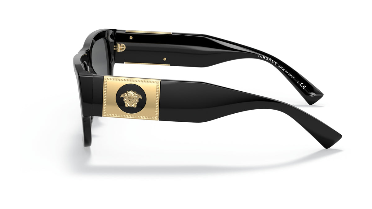 Lunettes de soleil Versace VE4406 GB1/87 – Noir – vue de profil.