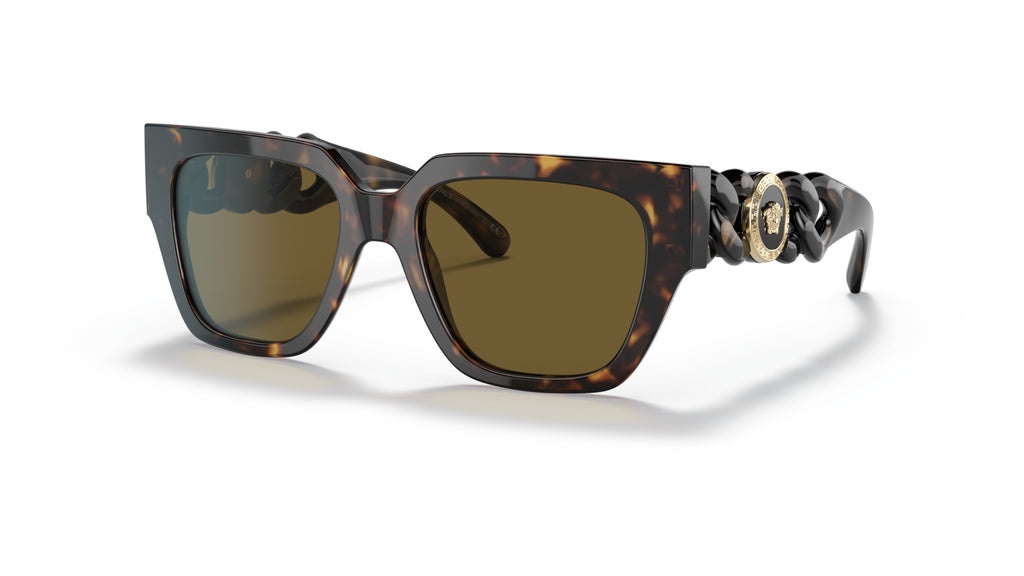 Lunettes de soleil Versace VE4409 108/73 – Havane – vue de trois quarts.
