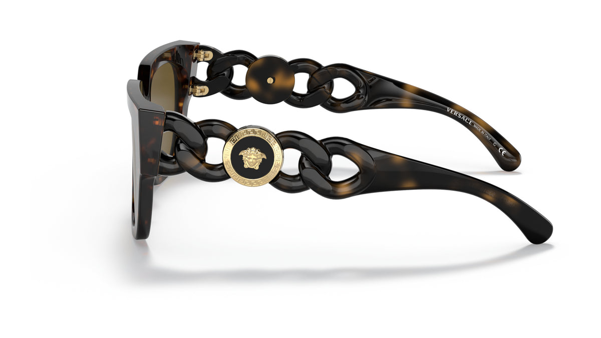 Lunettes de soleil Versace VE4409 108/73 – Havane – vue de profil.