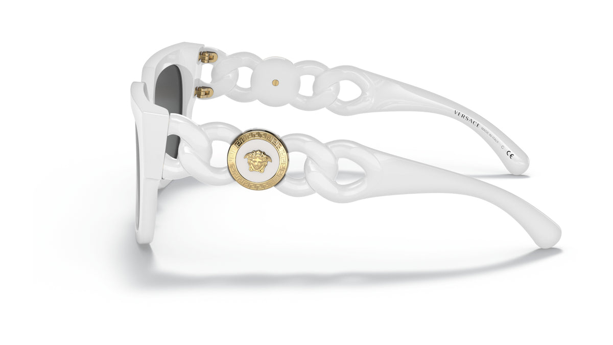 Lunettes de soleil Versace VE4409 314/87 – Blanc – vue de profil.