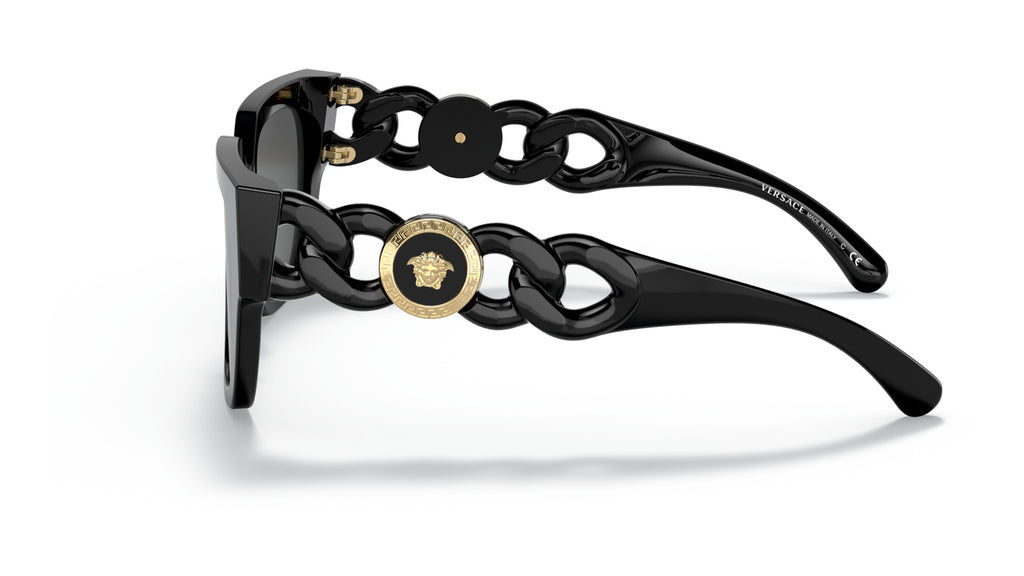 Lunettes de soleil Versace VE4409 GB1/87 – Noir – vue de profil.