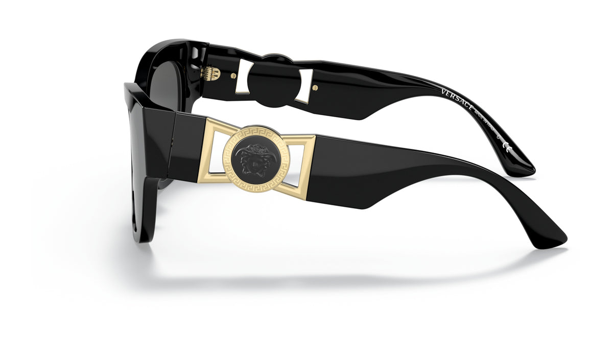 Lunettes de soleil Versace VE4415U GB1/87 – Noir – vue de profil.