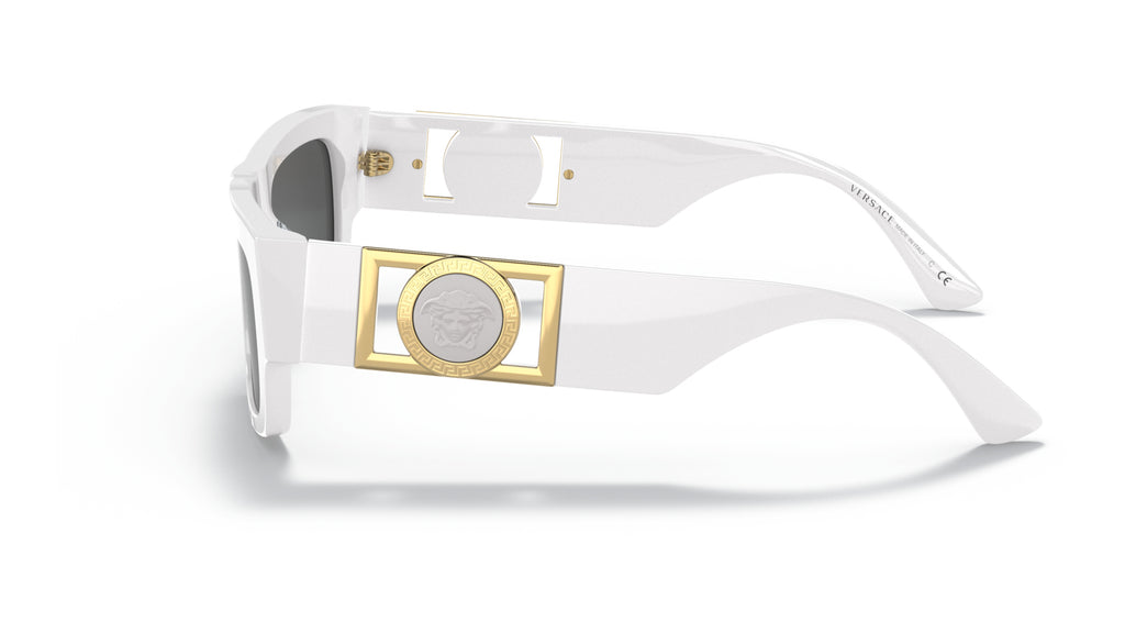 Lunettes de soleil Versace VE4416U 314/87 – Blanc – vue de profil.