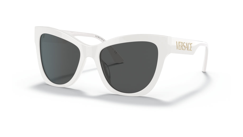 Lunettes de soleil Versace VE4417U 314/87 – Blanc – vue de trois quarts.
