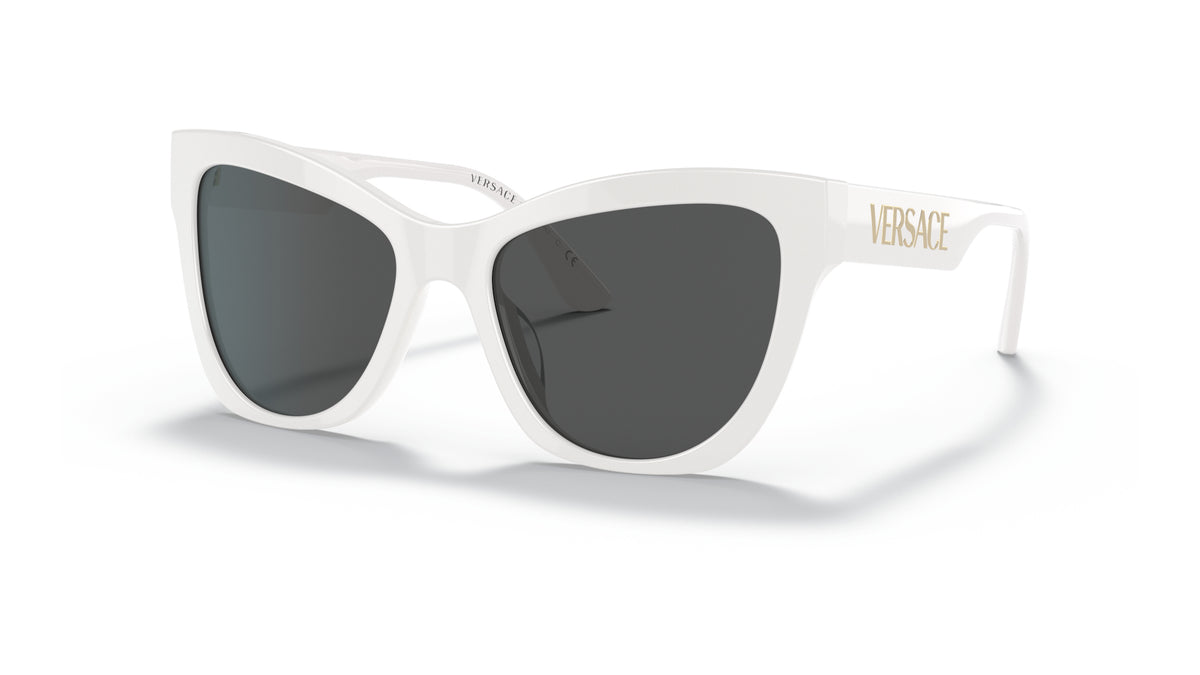 Lunettes de soleil Versace VE4417U 314/87 – Blanc – vue de trois quarts.