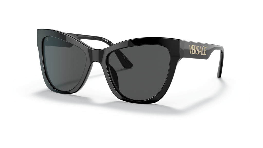 Lunettes de soleil Versace VE4417U GB1/87 – Noir – vue de trois quarts.