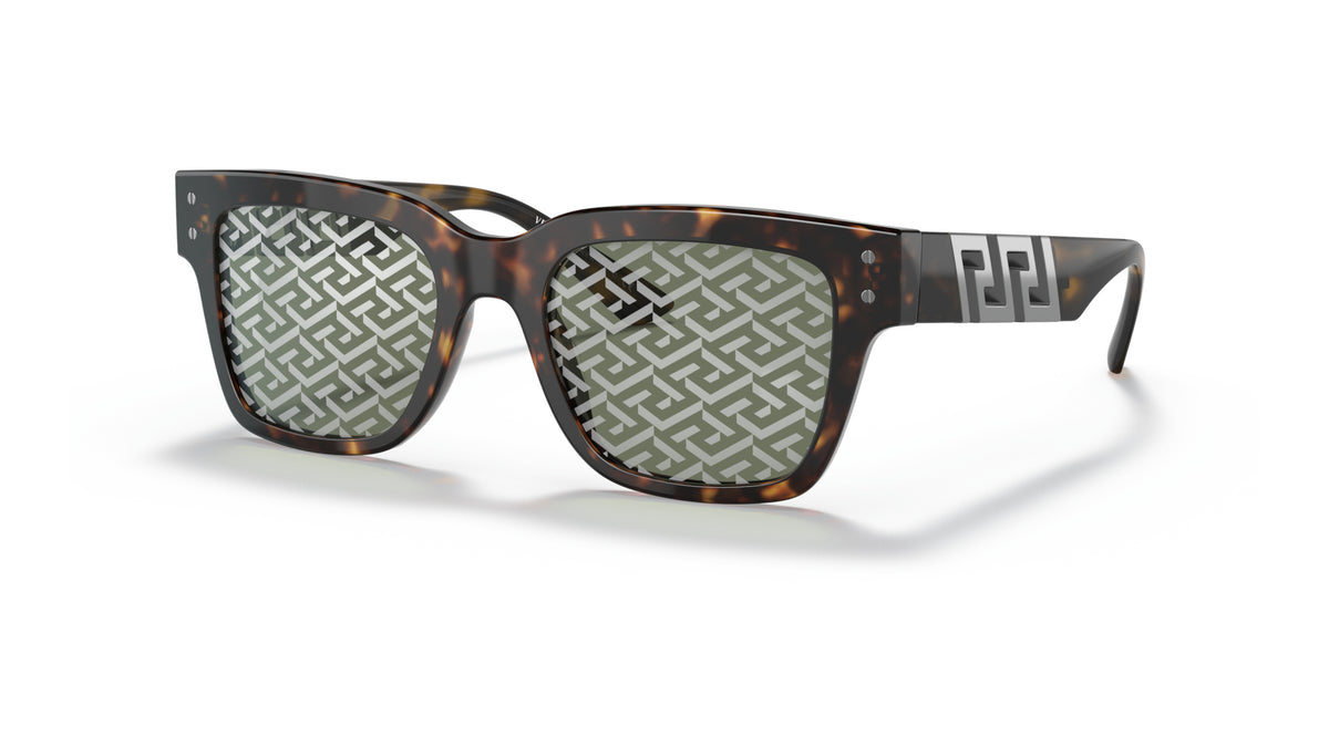 Lunettes de soleil Versace VE4421 108/V8 – Havane – vue de trois quarts.