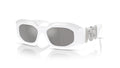 Lunettes de soleil Versace VE4425U 314/6G – Blanc – vue de trois quarts.