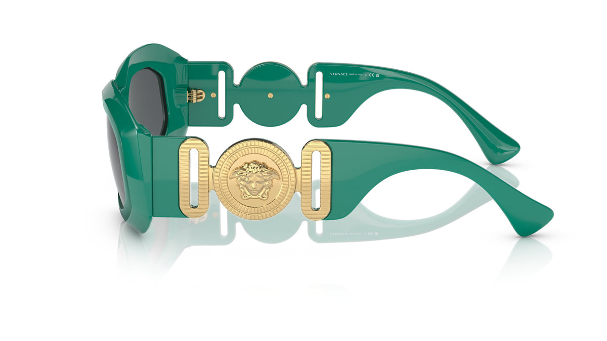Lunettes de soleil Versace VE4425U 536487 – Vert – vue de profil.