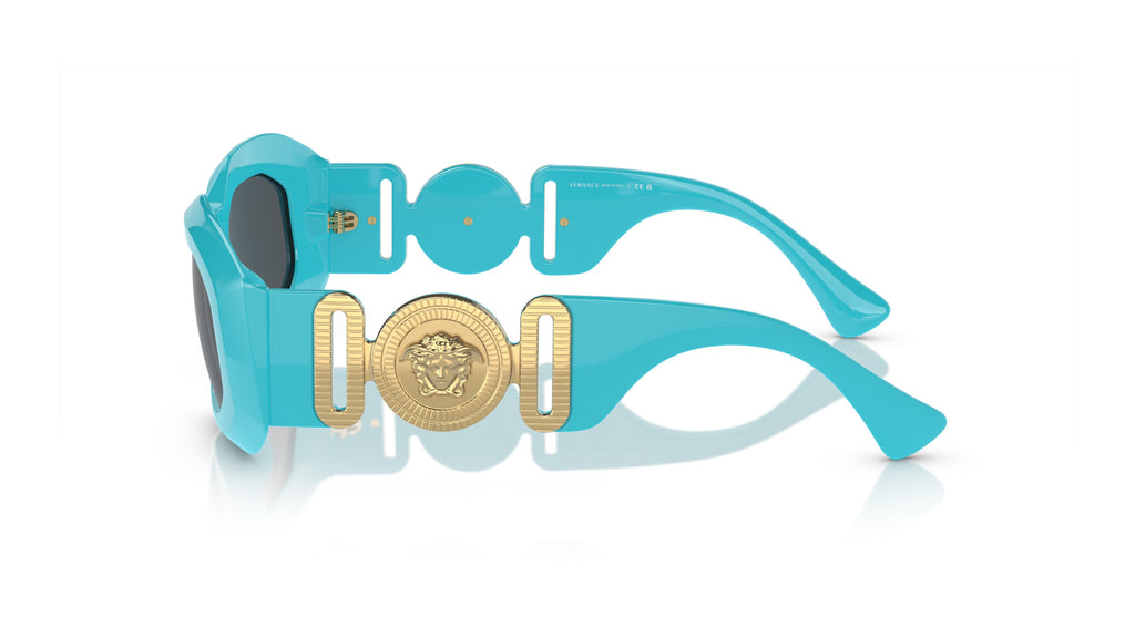 Lunettes de soleil Versace VE4425U 543987 – Azur – vue de profil.