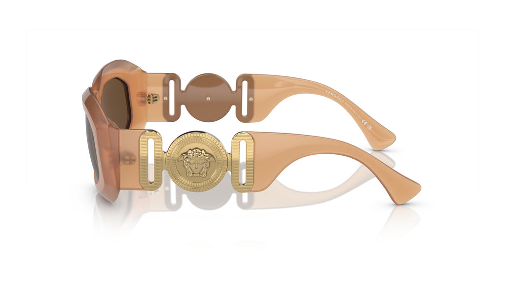 Lunettes de soleil Versace VE4425U 546773 – Opaline beige – vue de profil.