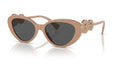 Lunettes de soleil Versace VE4433U 538387 – Beige – vue de trois quarts.
