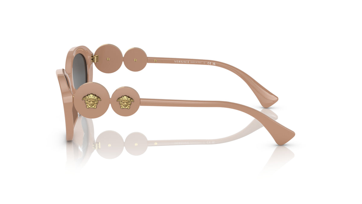 Lunettes de soleil Versace VE4433U 538387 – Beige – vue de profil.