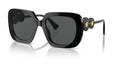 Lunettes de soleil Versace VE4434 GB1/87 – Noir – vue de trois quarts.