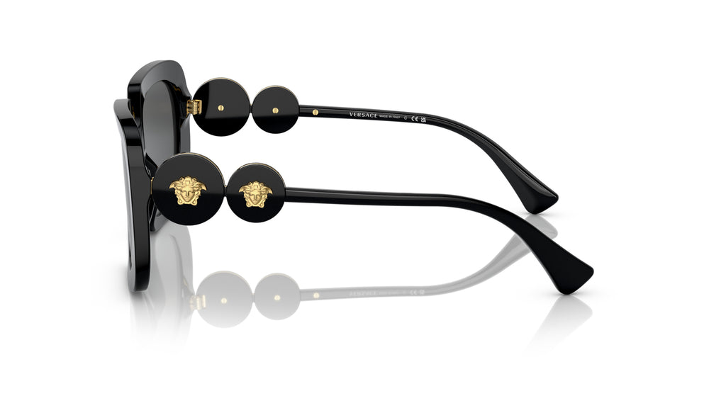 Lunettes de soleil Versace VE4434 GB1/87 – Noir – vue de profil.