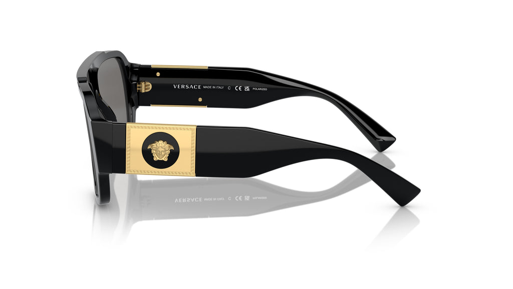 Lunettes de soleil Versace VE4436U GB1/81 – Noir – vue de profil.