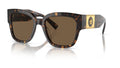 Lunettes de soleil Versace VE4437U 108/73 – Havane – vue de trois quarts.