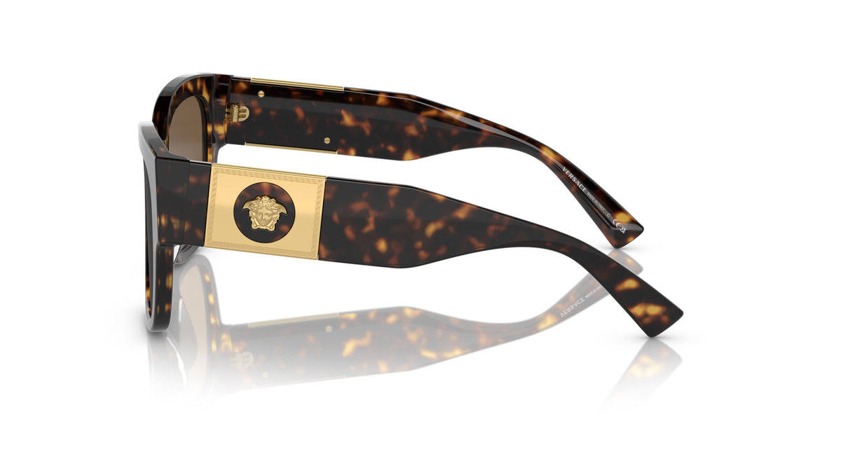 Lunettes de soleil Versace VE4437U 108/73 – Havane – vue de profil.
