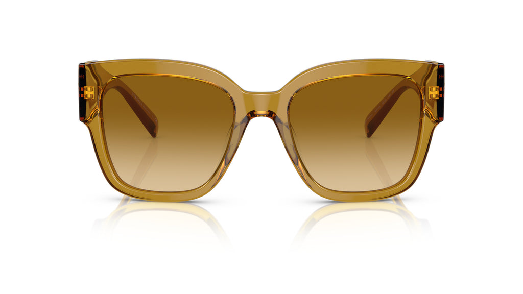Lunettes de soleil Versace VE4437U 53472L – Transparent Miel – vue de face.