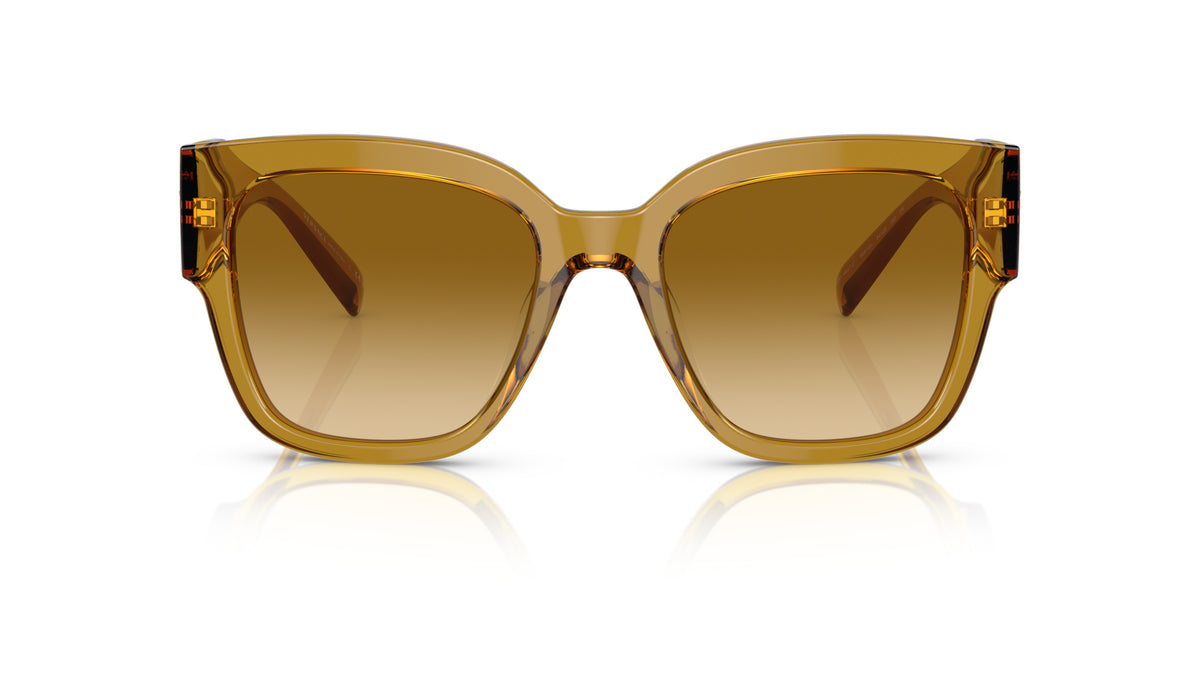 Lunettes de soleil Versace VE4437U 53472L – Transparent Miel – vue de face.
