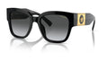 Lunettes de soleil Versace VE4437U GB1/T3 – Noir – vue de trois quarts.