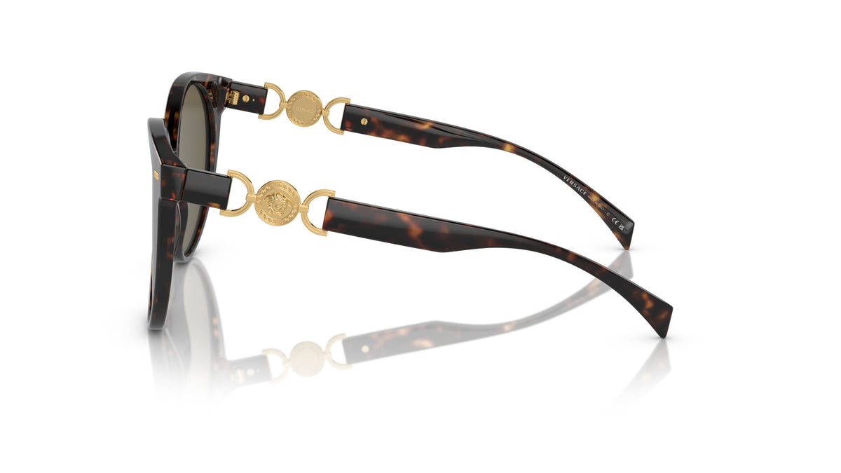 Lunettes de soleil Versace VE4442 108/3 – Havane – vue de profil.