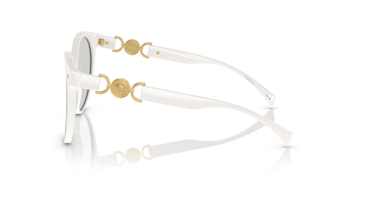 Lunettes de soleil Versace VE4442 314/M3 – Blanc – vue de profil.