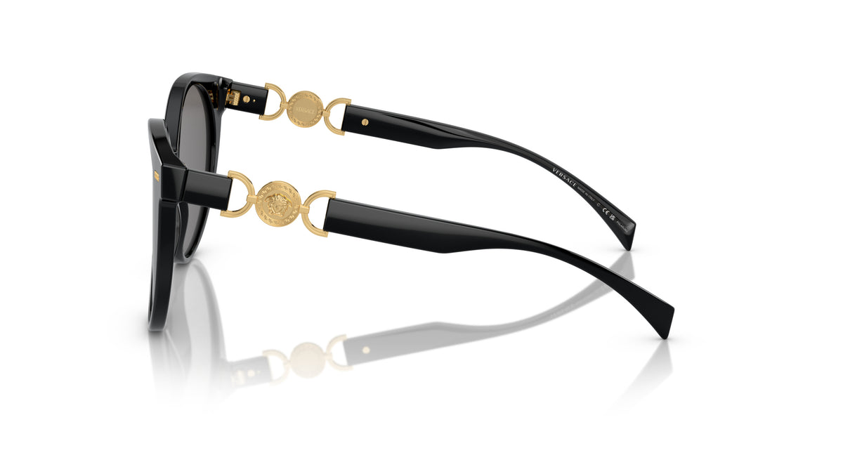 Lunettes de soleil Versace VE4442 GB1/81 – Noir – vue de profil.