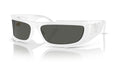 Lunettes de soleil Versace VE4446 314/87 – Blanc – vue de trois quarts.