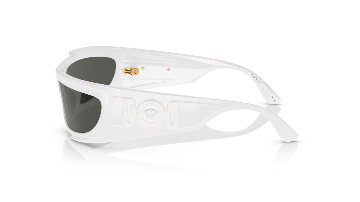 Lunettes de soleil Versace VE4446 314/87 – Blanc – vue de profil.