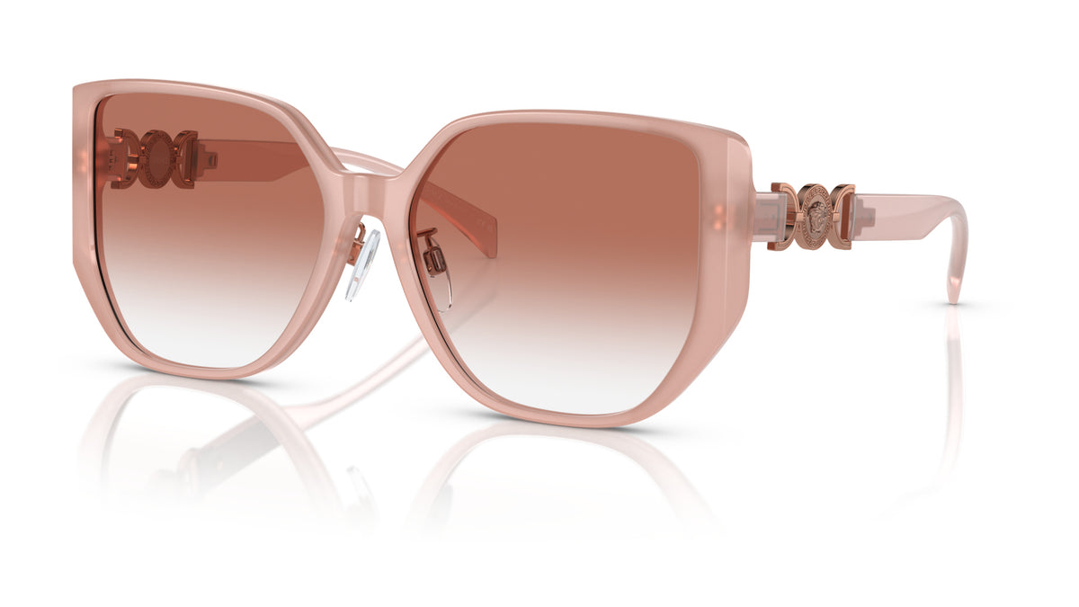 Lunettes de soleil Versace VE4449D 5394V0 – Rose opalin – vue de trois quarts.