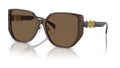 Lunettes de soleil Versace VE4449D 541673 – Transparent Marron – vue de trois quarts.
