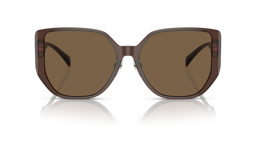Lunettes de soleil Versace VE4449D 541673 – Transparent Marron – vue de face.