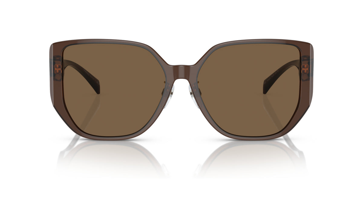 Lunettes de soleil Versace VE4449D 541673 – Transparent Marron – vue de face.