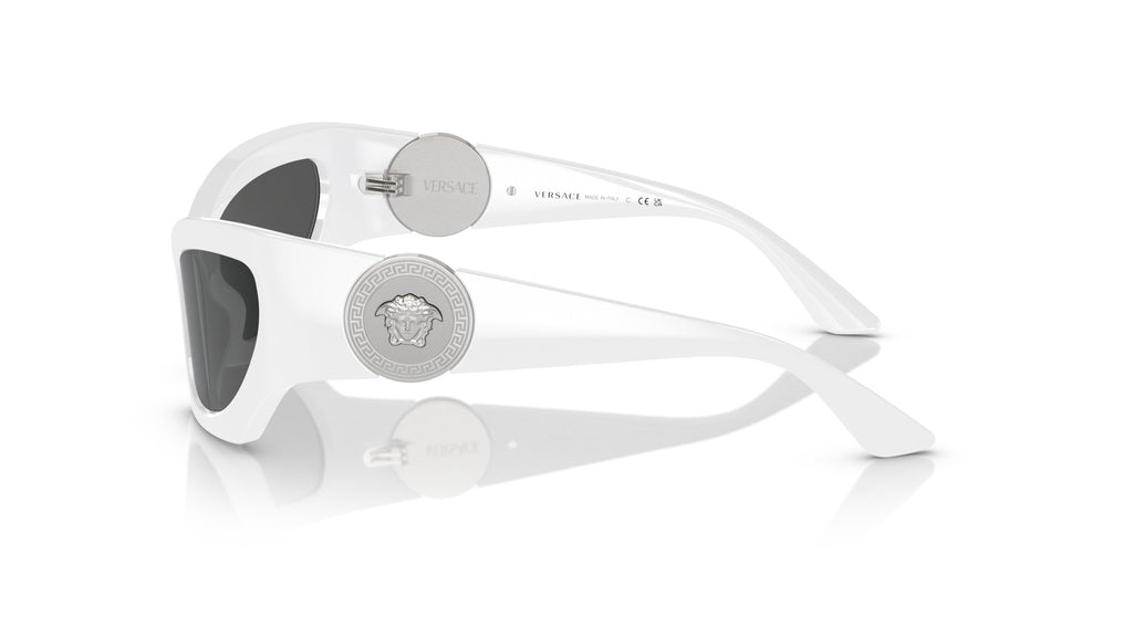 Lunettes de soleil Versace VE4450 314/87 – Blanc – vue de profil.