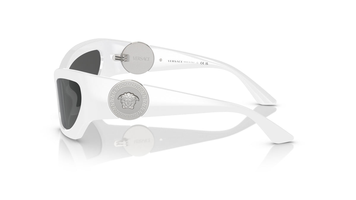 Lunettes de soleil Versace VE4450 314/87 – Blanc – vue de profil.