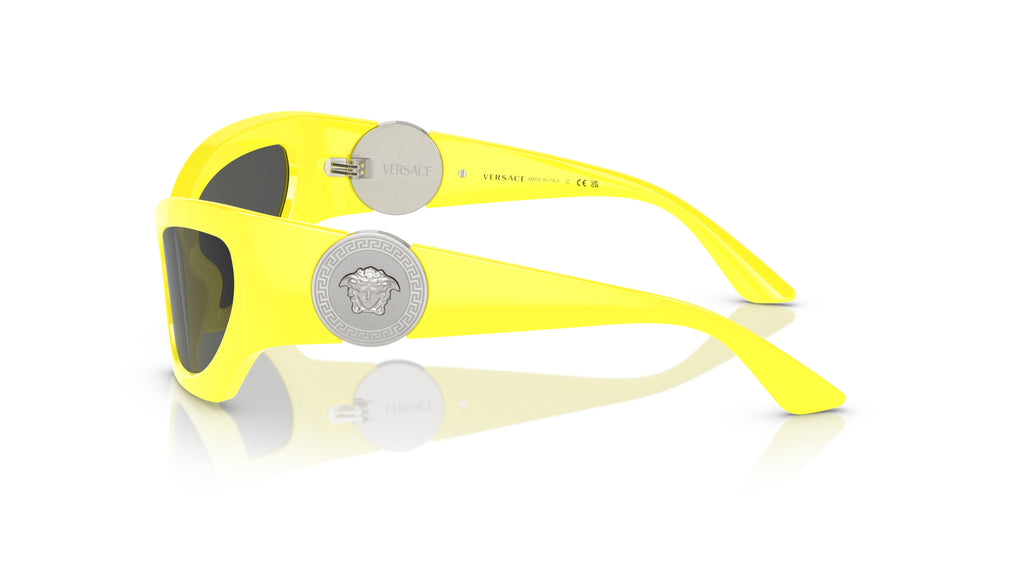 Lunettes de soleil Versace VE4450 541887 – Jaune – vue de profil.