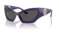Lunettes de soleil Versace VE4450 541987 – Violet transparent – vue de trois quarts.