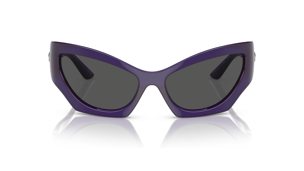Lunettes de soleil Versace VE4450 541987 – Violet transparent – vue de face.