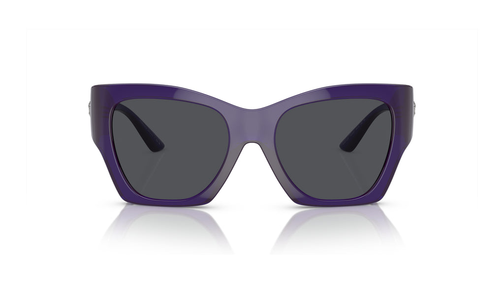 Lunettes de soleil Versace VE4452 541987 – Transparent Pourpre – vue de face.