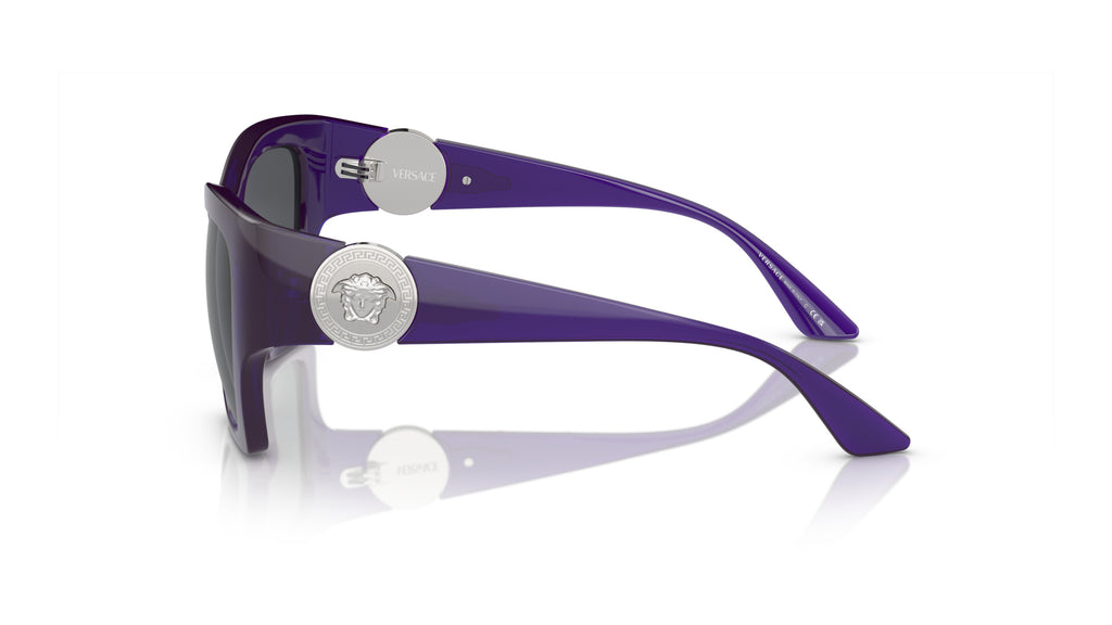 Lunettes de soleil Versace VE4452 541987 – Transparent Pourpre – vue de profil.