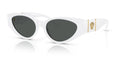 Lunettes de soleil Versace VE4454 314/87 – Blanc – vue de trois quarts.