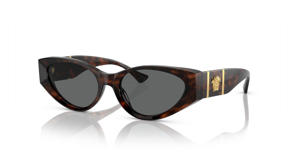 Lunettes de soleil Versace VE4454 542987 – Havane – vue de trois quarts.